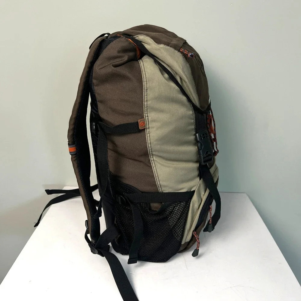 Old Navy Active Trek System Backpack OS Brown Hiking Camping Vintage 2004